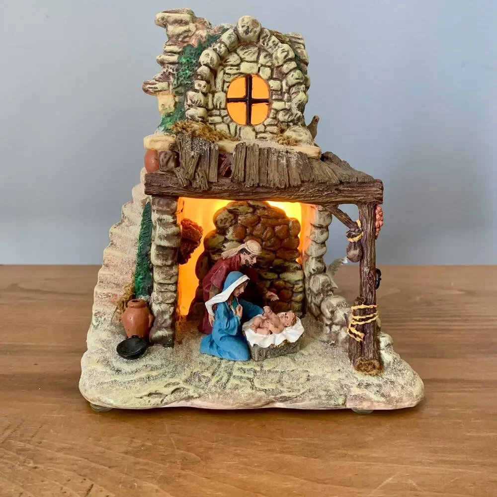 Dept 56 Little Town of Bethlehem Lighted Nativity Set 1999 Christmas 59796 READ